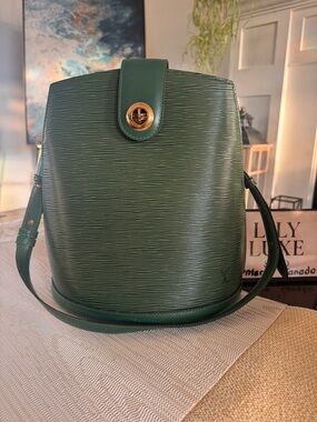 Louis Vuitton Cluny Borneo Green Epi Leather Bag